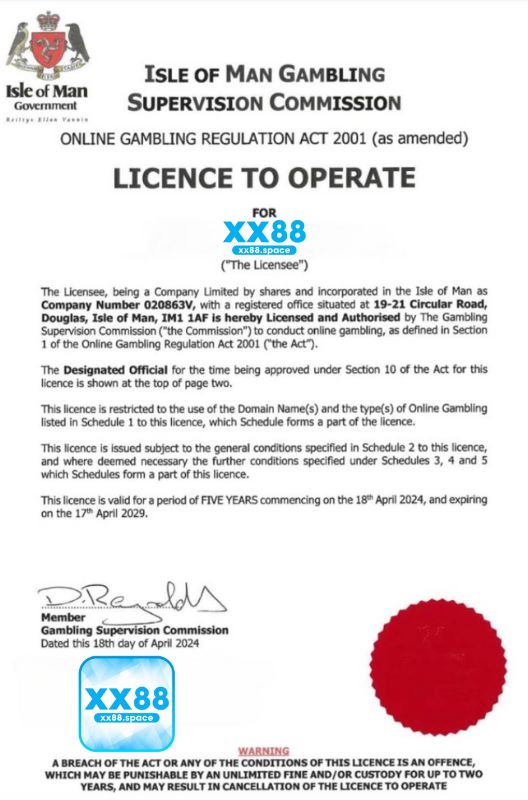 chứng chỉ GSC của xx88